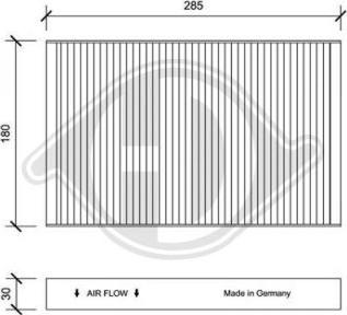 Diederichs DCI0195 - Filtrs, Salona telpas gaiss autospares.lv