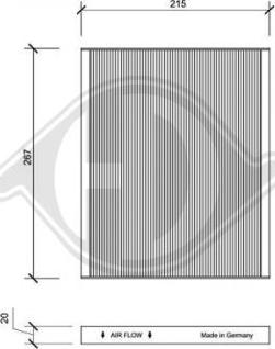 Diederichs DCI0149 - Filter, interior air www.autospares.lv