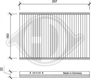 Diederichs DCI0145 - Filtrs, Salona telpas gaiss autospares.lv