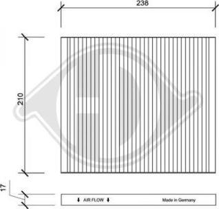 Diederichs DCI0141 - Filtrs, Salona telpas gaiss autospares.lv