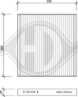 Diederichs DCI0148 - Filtrs, Salona telpas gaiss autospares.lv