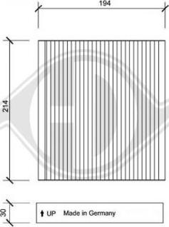 Diederichs DCI0143 - Filter, interior air www.autospares.lv