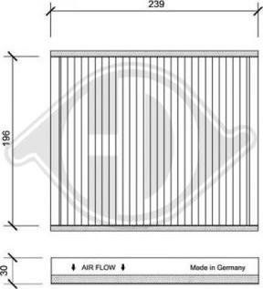 Diederichs DCI0142 - Filtrs, Salona telpas gaiss www.autospares.lv