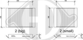 Diederichs DCI0147S - Filtrs, Salona telpas gaiss autospares.lv