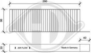 Diederichs DCI0158S - Filtrs, Salona telpas gaiss autospares.lv