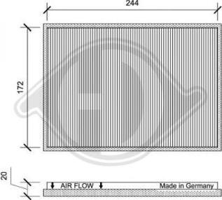 Diederichs DCI0161 - Filtrs, Salona telpas gaiss www.autospares.lv