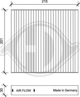 Diederichs DCI0109 - Filtrs, Salona telpas gaiss autospares.lv