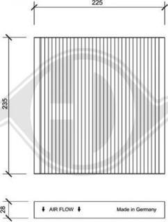 Diederichs DCI0106 - Filtrs, Salona telpas gaiss autospares.lv