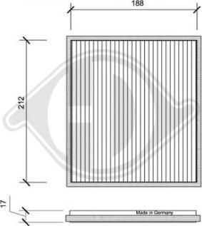 Diederichs DCI0100 - Filtrs, Salona telpas gaiss autospares.lv