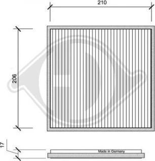 Diederichs DCI0101 - Filter, interior air www.autospares.lv