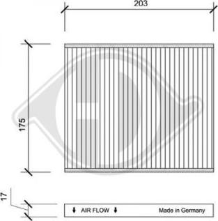 Diederichs DCI0108 - Filtrs, Salona telpas gaiss www.autospares.lv