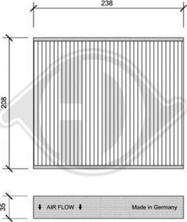 Diederichs DCI0103 - Filter, interior air www.autospares.lv