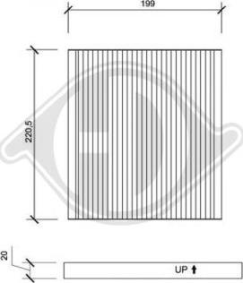 Diederichs DCI0102 - Filtrs, Salona telpas gaiss www.autospares.lv