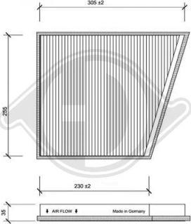 Diederichs DCI0119 - Filtrs, Salona telpas gaiss www.autospares.lv