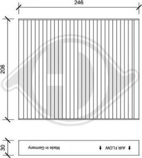 Diederichs DCI0184S - Filtrs, Salona telpas gaiss autospares.lv