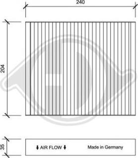 Diederichs DCI0187 - Filtrs, Salona telpas gaiss www.autospares.lv