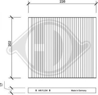 Diederichs DCI0134 - Filtrs, Salona telpas gaiss www.autospares.lv