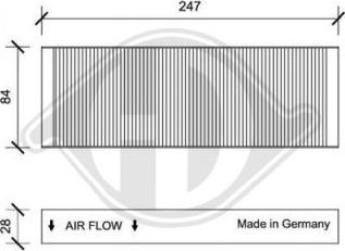 Diederichs DCI0130 - Filtrs, Salona telpas gaiss www.autospares.lv