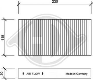 Diederichs DCI0133 - Filtrs, Salona telpas gaiss www.autospares.lv