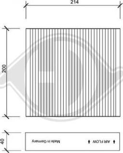 Diederichs DCI0137 - Фильтр воздуха в салоне www.autospares.lv