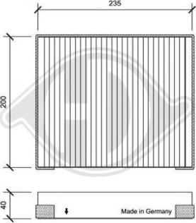 Diederichs DCI0179 - Filtrs, Salona telpas gaiss www.autospares.lv