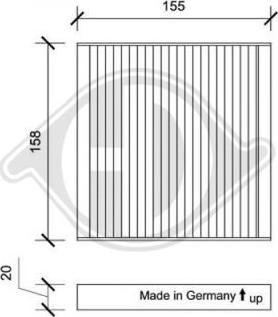 Diederichs DCI0173 - Filtrs, Salona telpas gaiss www.autospares.lv