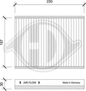 Diederichs DCI0245 - Filtrs, Salona telpas gaiss www.autospares.lv