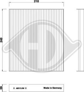 Diederichs DCI0266 - Filtrs, Salona telpas gaiss www.autospares.lv