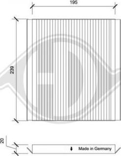 Diederichs DCI0204 - Filtrs, Salona telpas gaiss autospares.lv