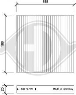 Diederichs DCI0214S - Filtrs, Salona telpas gaiss autospares.lv