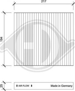 Diederichs DCI0233 - Filtrs, Salona telpas gaiss autospares.lv