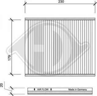 Diederichs DCI1090 - Filtrs, Salona telpas gaiss autospares.lv