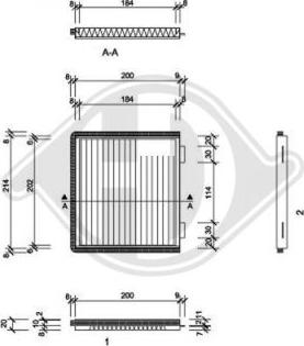 Diederichs DCI1098 - Filtrs, Salona telpas gaiss www.autospares.lv