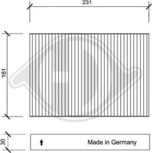 Diederichs DCI1043 - Filtrs, Salona telpas gaiss autospares.lv