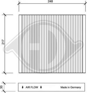 Diederichs DCI1063 - Filter, interior air www.autospares.lv