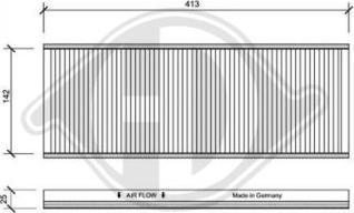 Diederichs DCI1004 - Filtrs, Salona telpas gaiss www.autospares.lv