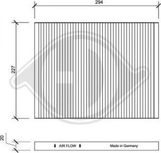 Diederichs DCI1014 - Filtrs, Salona telpas gaiss www.autospares.lv