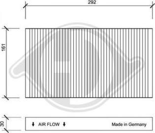 Diederichs DCI1015 - Filter, interior air www.autospares.lv