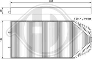 Diederichs DCI1080S - Filtrs, Salona telpas gaiss autospares.lv