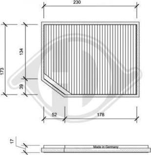 Diederichs DCI1022 - Filtrs, Salona telpas gaiss autospares.lv