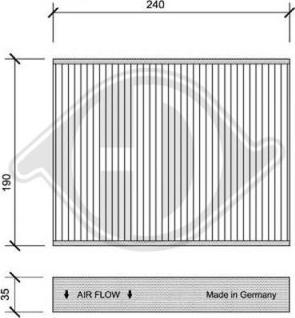 Diederichs DCI1074 - Filtrs, Salona telpas gaiss www.autospares.lv