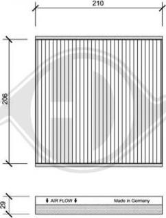 Diederichs DCI1070 - Filtrs, Salona telpas gaiss autospares.lv