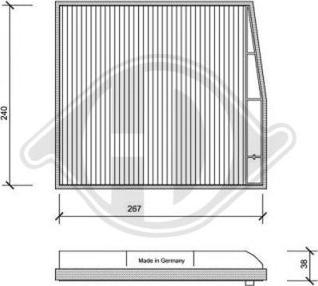 Diederichs DCI1078 - Filtrs, Salona telpas gaiss www.autospares.lv