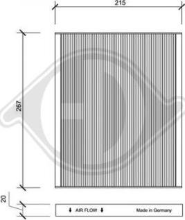 Diederichs DCI1149 - Filter, interior air www.autospares.lv