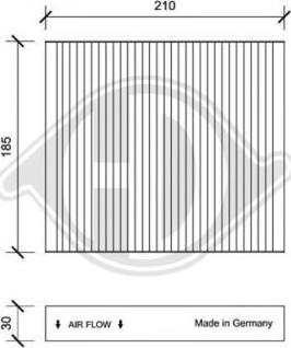 Diederichs DCI1146 - Filtrs, Salona telpas gaiss www.autospares.lv