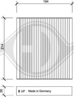 Diederichs DCI1143 - Filter, interior air www.autospares.lv