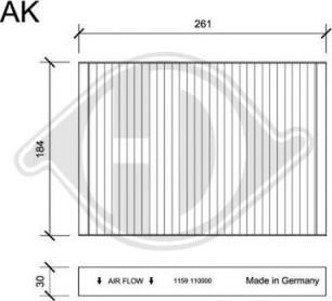 Diederichs DCI1159S - Filtrs, Salona telpas gaiss www.autospares.lv