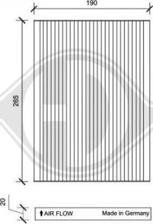 Diederichs DCI1153 - Filtrs, Salona telpas gaiss autospares.lv