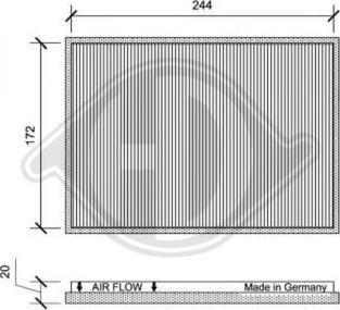 Diederichs DCI1161 - Filter, interior air www.autospares.lv