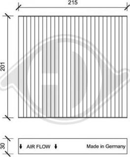 Diederichs DCI1109 - Filtrs, Salona telpas gaiss autospares.lv